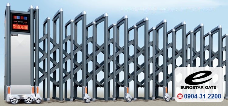 Cửa cổng xếp hợp kim nhôm EG-150-2